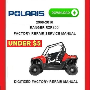 2009 POLARIS RZR800 Werksservice Reparaturanleitung pdf Herunterladen