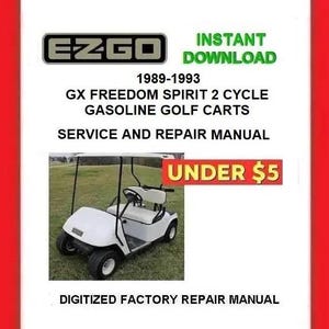 1990 EZGO Freedom Spirit GX 2-Cycle Gas Golf Cart Service Repair Manual pdf Download
