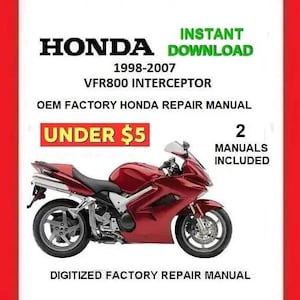 1998-2007 HONDA VFR800 INTERCEPTOR Factory Service Repair Manual pdf Download