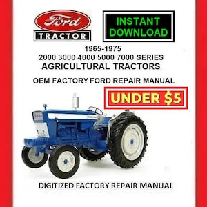 FORD 5550 Series Agricultural Tractors 1965-1975 Workshop Repair Manual pdf Download