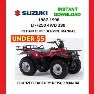 1987-1998 SUZUKI LT-F250 4WD 280 Factory Service Repair Manual pdf Download