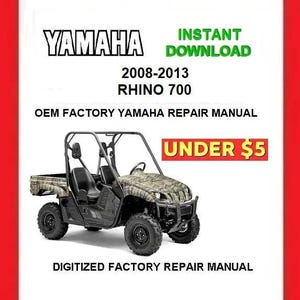 2008 YAMAHA RHINO 700 Fi Factory Service Repair Manual pdf Download