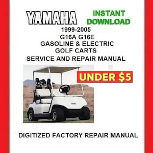 1999 YAMAHA G16A G16E Gas and Electric Golf Carts Repair Manuals pdf Download