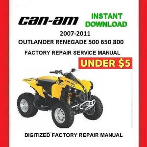 CAN-AM Outlander Renegade 500 650 800 Factory Service Repair Manual pdf Download