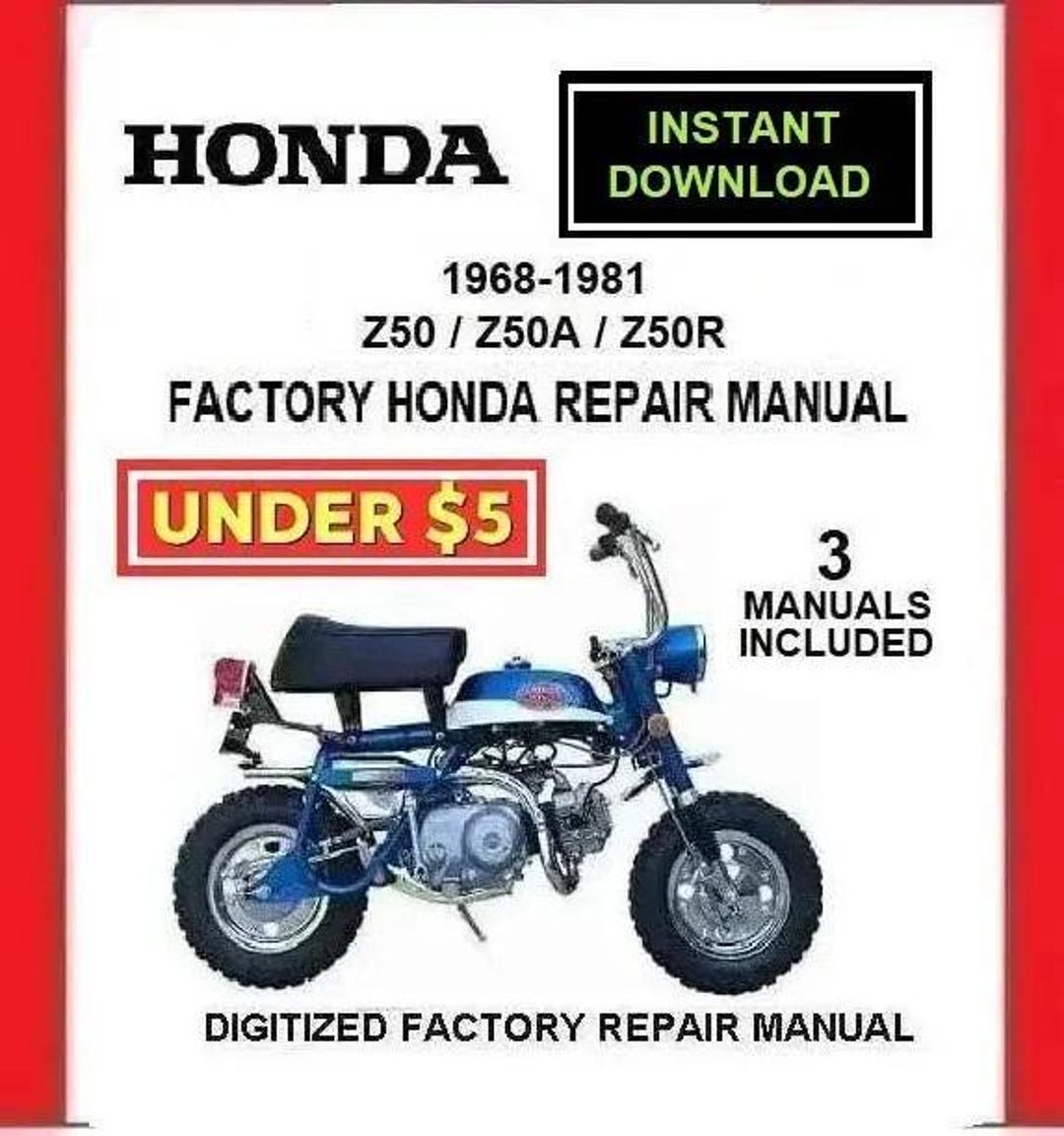 1968-1981 HONDA Z50 / Z50A / Z50R 工場サービス修理マニュアル pdf