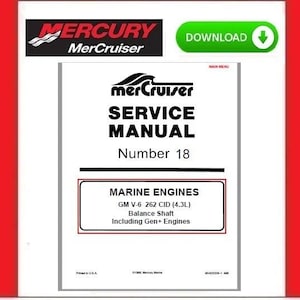 MERCURY MerCruiser サービスマニュアル #18 GM V-6 4.3L pdf ダウンロード