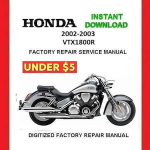 HONDA VTX1800R 2002-2003 Factory Service Repair Manual pdf Download