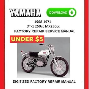 1968-1971 YAMAHA DT-1A B C S E MX250cc Factory Service Repair Manual pdf Download