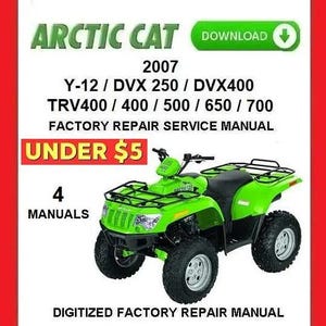 Manual de reparación y servicio de fábrica de vehículos todo terreno Arctic Cat 2007 (PDF)