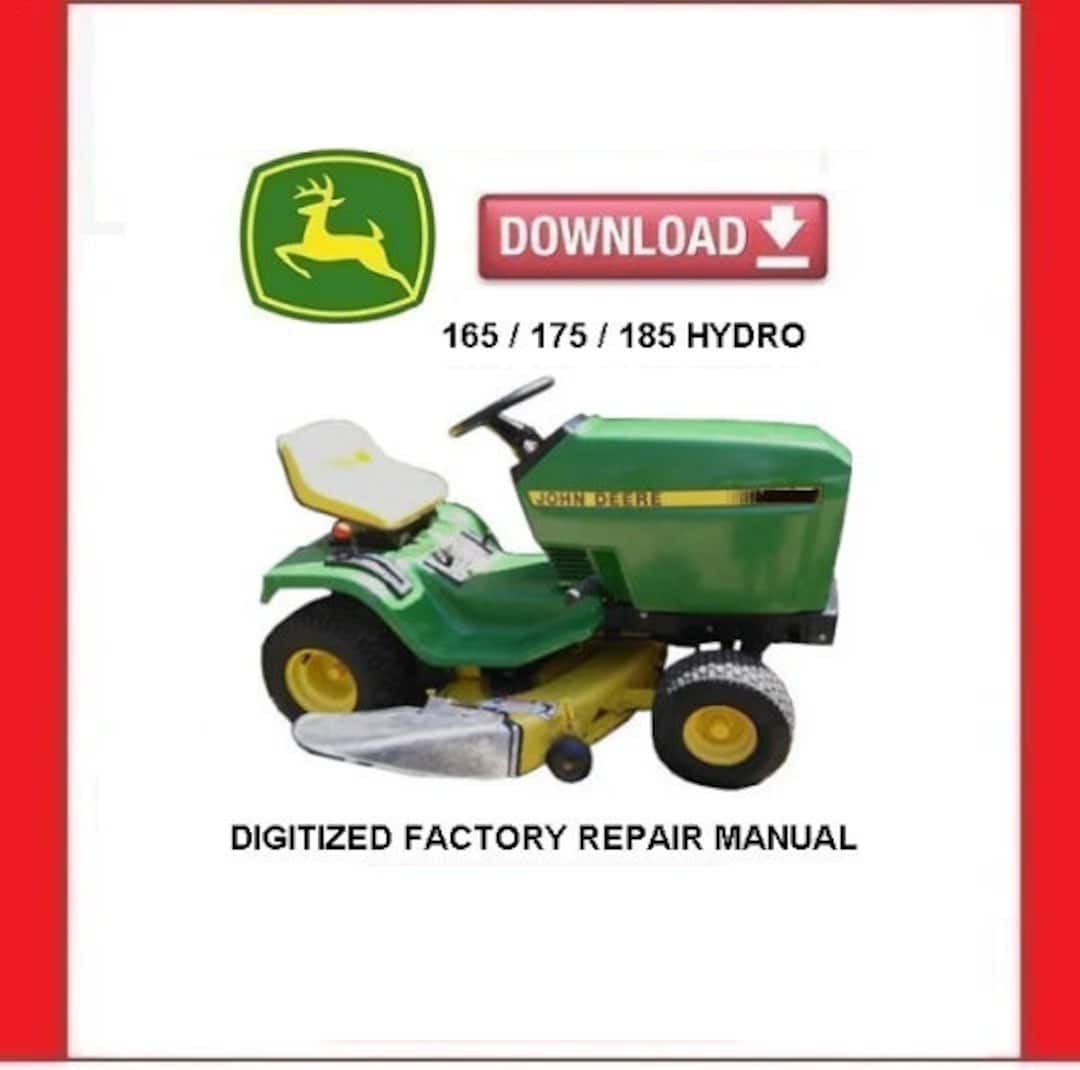 John Deere 165 175 185 Hydrostatic Garden Tractors Repair Etsy