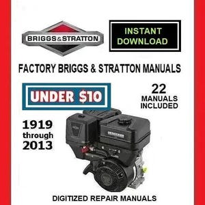Briggs and Stratton Small Engine Service Repair Manuals (22) pdf download
