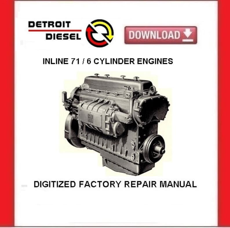 DETROIT DIESEL in Line 71 Series Engine Factory Service Repair Manual