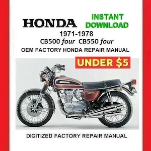 HONDA CB500 four CB550 four 1971-1978 Factory Service Repair Manual pdf Download