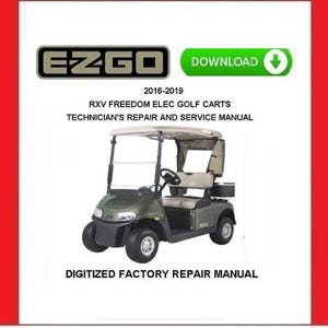 2017 EZGO RXV Freedom 電動ゴルフカート サービス修理マニュアル pdf ダウンロード
