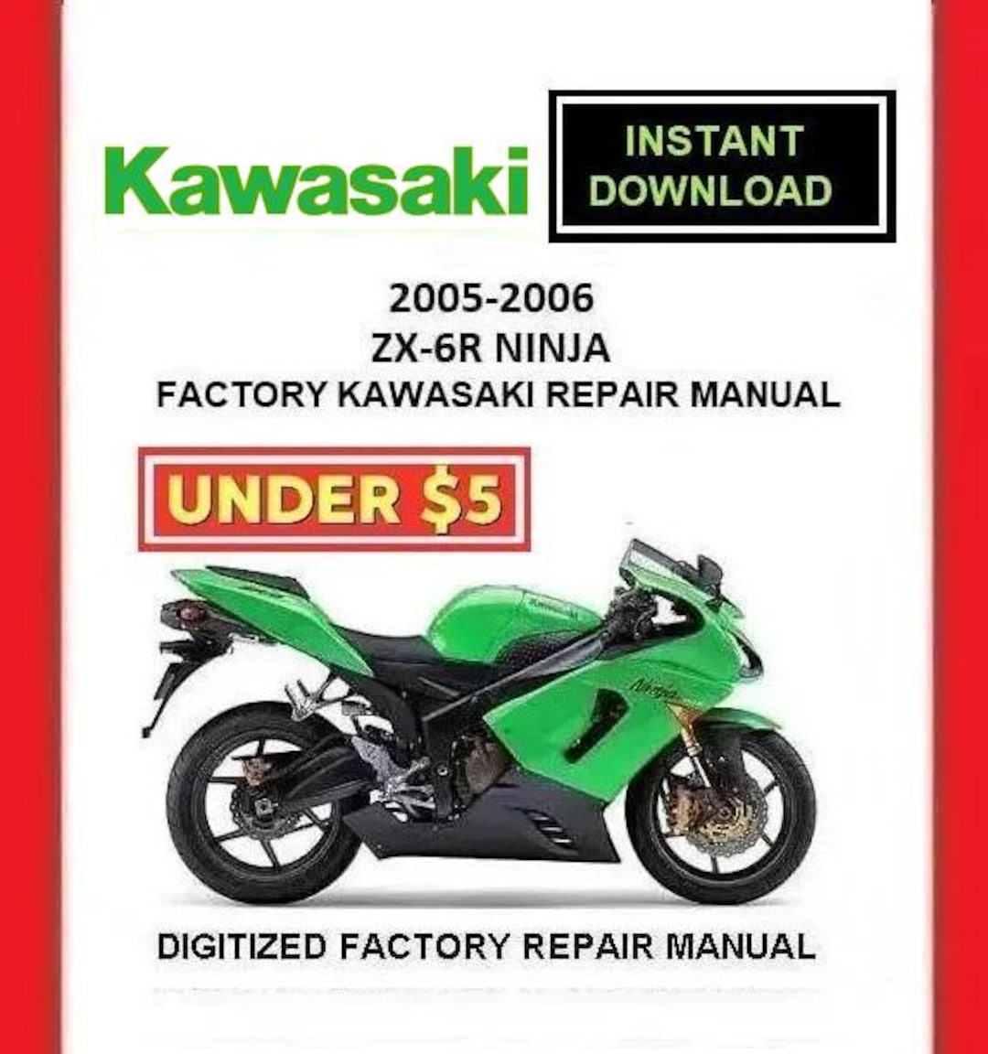 2005-2006 KAWASAKI NINJA ZX-6R Factory Service Repair Manual Pdf