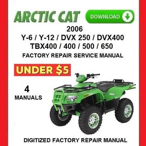 Manual de reparación y servicio de fábrica para todos los vehículos todoterreno ARCTIC CAT 2006 (PDF)