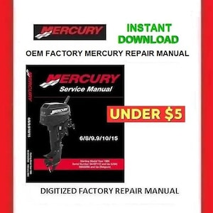 MERCURY Mariner 6hp 8hp 9.9hp 10hp 15hp 2 Stroke Service Manual pdf Download