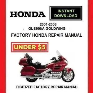 Manual de reparación y servicio de fábrica de la Honda GL1800/A GOLDWING 2001 (PDF)
