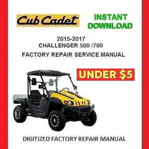 CUB CADET CHALLENGER 500 /700 4X4 Utility Vehicle Service Repair Manual pdf Download