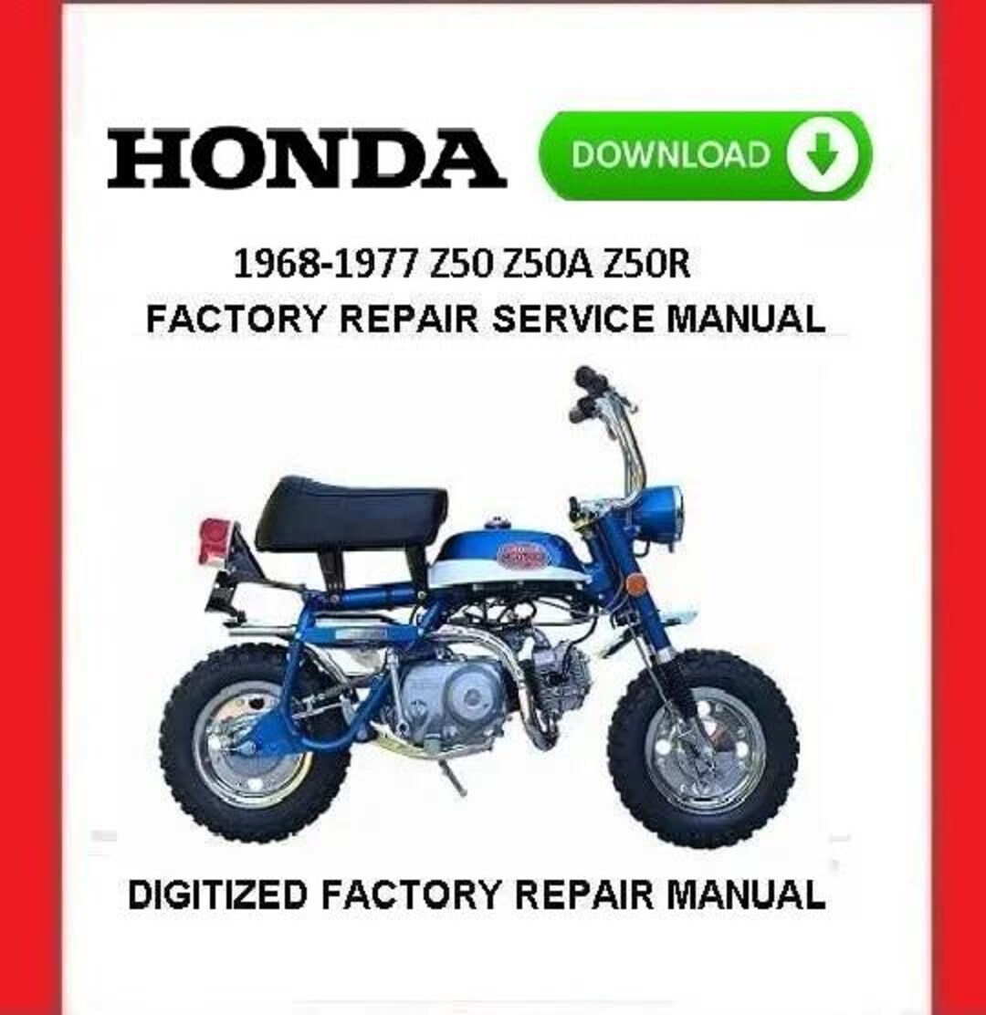 ホンダ Z50J/Z50R サービスマニュアル モンキーゴリラ Z50J/ Z50R サービスマニュアル - バイクの資料室