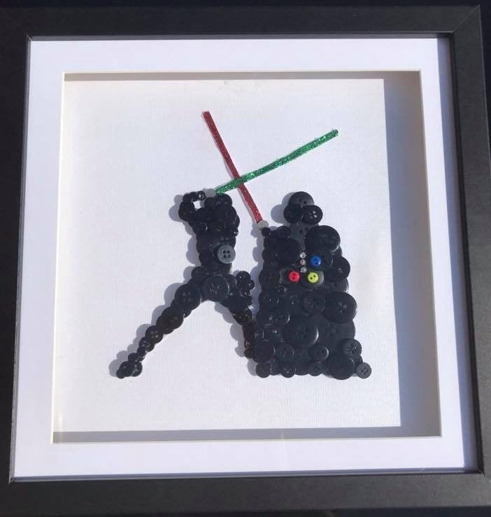Pre Made Button Art - Ready to Be Personalised - Etsy