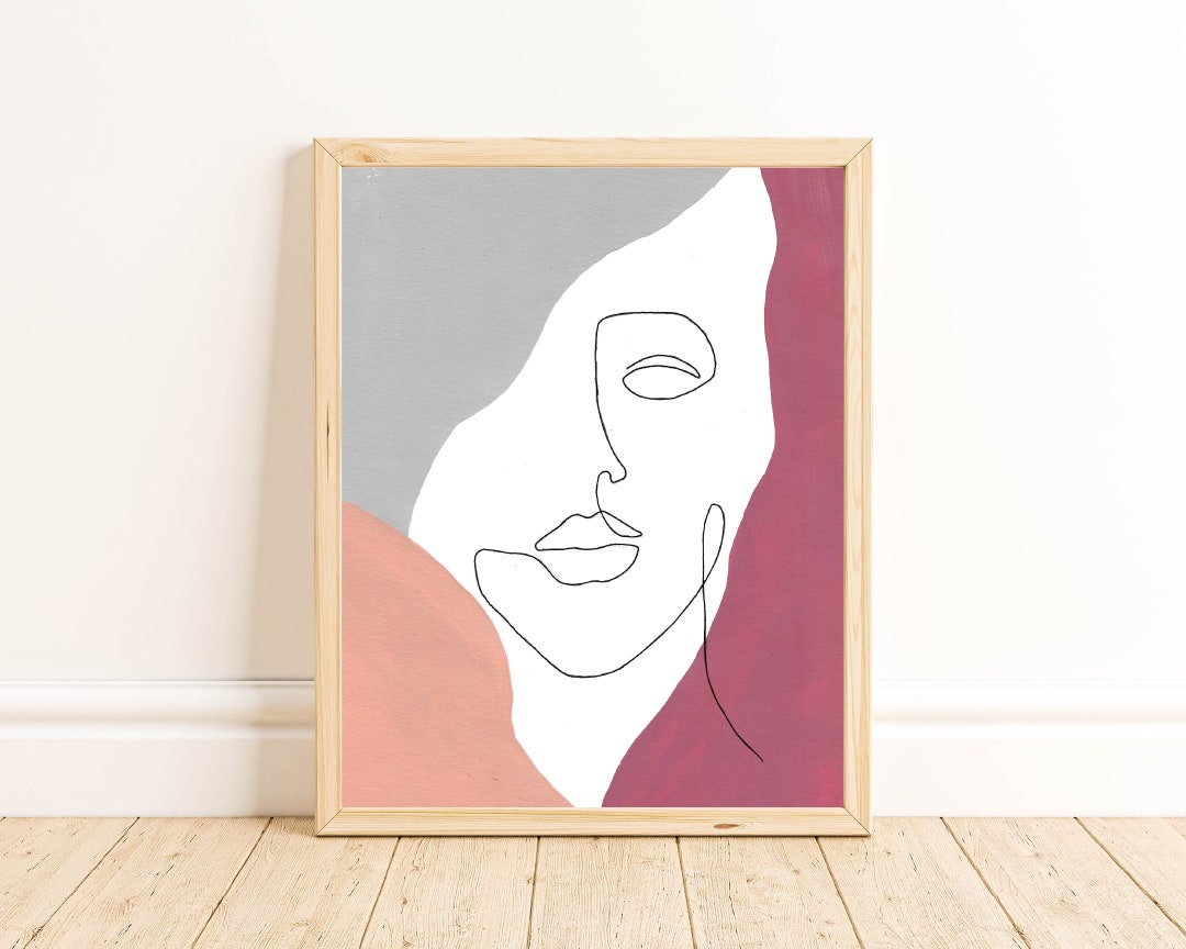 Portrait - Abstract & Line Art Print - Etsy