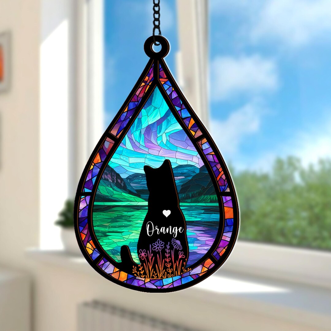 Personalized Pet Loss Sympathy Gift, Custom Pet Memorial Suncatcher ...