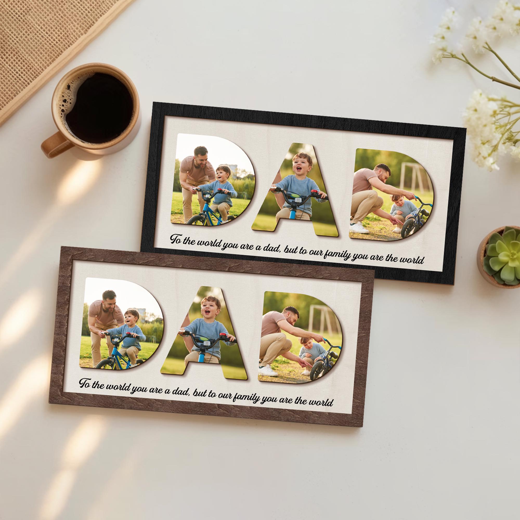 Personalized Dad Photo Frame Gift, Custom Father's Day Photo Frame Gift ...