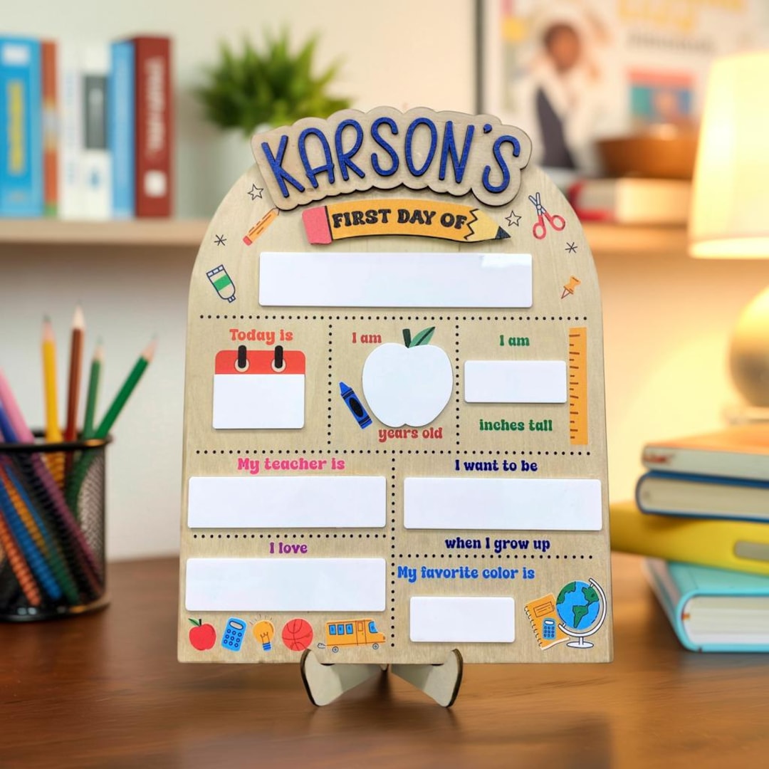 Custom First and Last Day of School Sign, Reusable Back to School Sign