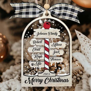 Custom Family Name Christmas Ornaments, Family Name Ornament, Custom Christmas Tree Ornament,  Ornaments for Christmas 2024