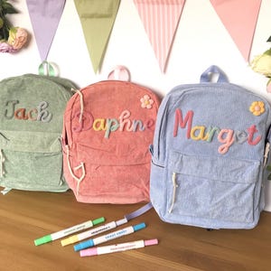 Sac à dos personnalisé pour tout-petit, sacs à dos personnalisés avec prénom, cartable prénom pour enfant pour fille garçon, cartable pour tout-petit d'âge préscolaire