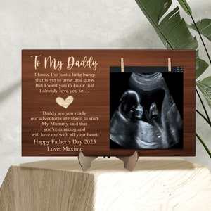 Angepasste Papa Rahmen, glücklicher Vatertag Zeichen, neues Papa Geschenk, Ultraschall Bilderrahmen, Vatertagsgeschenk, Geschenk für Papa 1. Vatertag