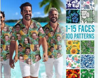 Personalized Hawaiian Shirt with Face, Custom Hawaiian Shirt with Face/Photo, Hawaiian Shirt For Men Women Kid, Hawaiian Shirt, Family Shirt