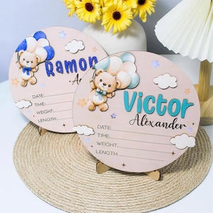 Customized Baby Birth Stat Sign, Baby Announcement Sign, Custom Baby Name Birth Stats Sign, Baby Name Stat Sign, Newborn Birth Stat Sign