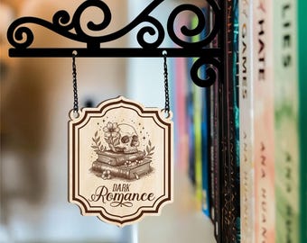 Letreros personalizados para librerías, regalo de BookTok, separadores de géneros literarios, organizadores de biblioteca, regalo para amantes de la lectura, regalo literario personalizado, decoración de estanterías