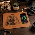 Personalized Fathers Day Gift Custom Photo Sketch Charging Pad, Custom Wireless Charger Pad For Husband Dad, Office Husband Desk Decor
