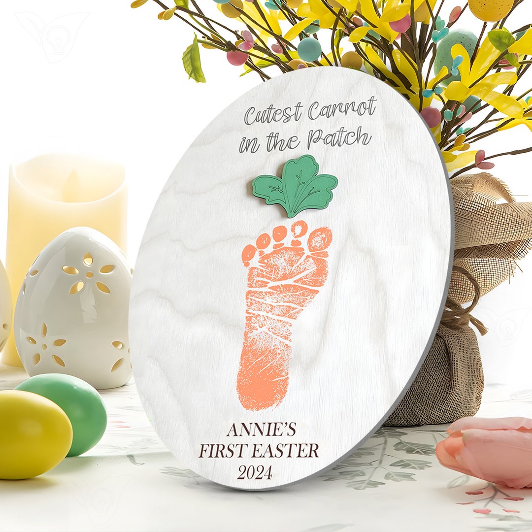First Easter Signs Custom My First Easter Sign, Personalized Cutest Carrot in the Patch ...