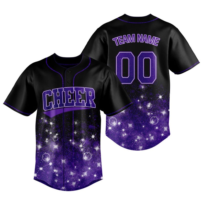 Custom Glitter Baseball Jersey With Team Name Number for Adult, Custom ...