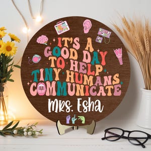 Custom Speech Therapist Door Sign, 3D Speech Name Sign For Therapists, Speech Therapy Door Decor, SLP Teacher Gifts, Speech Therapist Gift