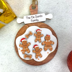 Custom Gingerbread Cookie Family Ornament, Grandma&#39;s Perfect Batch Ornament, Grandparents Ornament, Family Ornament, Gift for Grandparents
