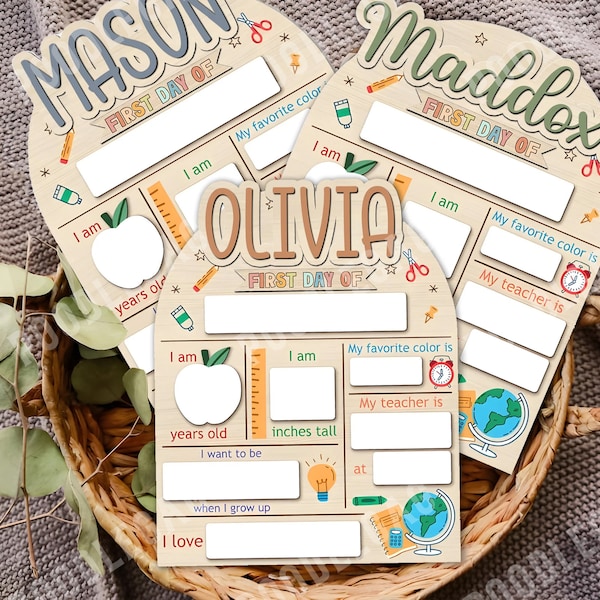 Wooden Preschool Sign Etsy