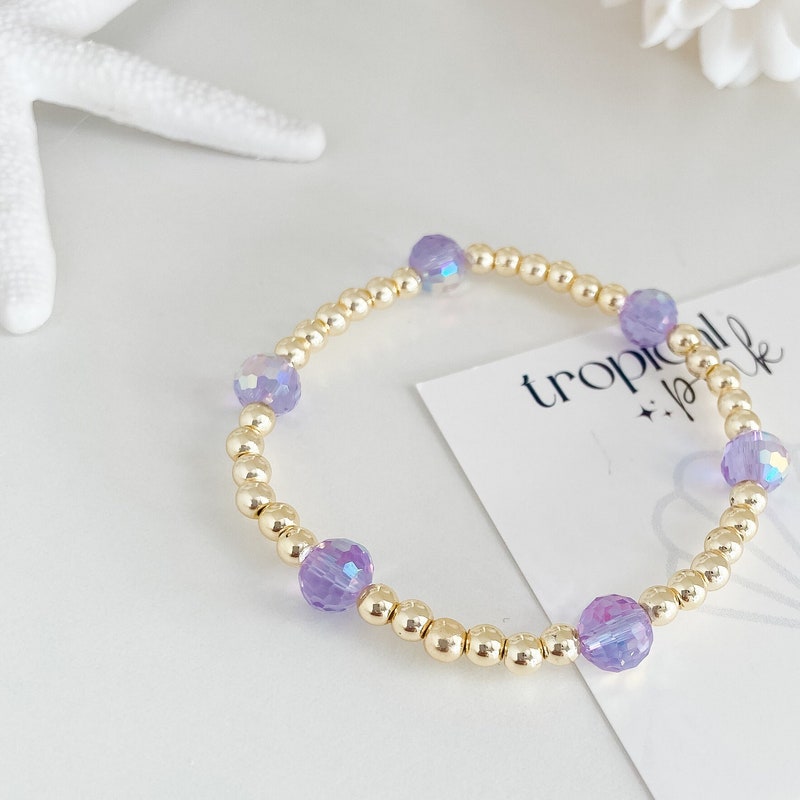 Deb Gold Bracelet in Iridescent Crystal main image 1