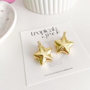 Golden Stars Earrings | Celestial Theme Earrings | Star Earrings | Gifts for Her | Anniversary Gift