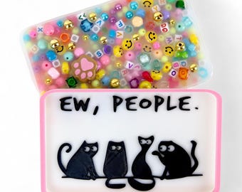 Cat Lover "EW, People" Picky Party Pad™ and Tray - Satisfy Your Urge to Pick, Pop and Peel Picky Pad