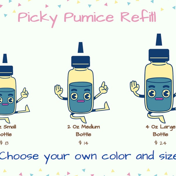 Picky Party Paint Refills Small (1 oz) to XXL (8 oz)