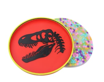 Circle Dinosaur Picky Party Pad™ and Tray - Satisfy Your Urge to Pick, Pop and Peel Picky Pad
