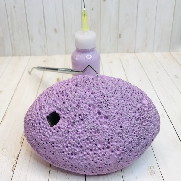 Picky Party. Anxiety Relief Sensory Activity Pumice Stone Kit for Stress Relief. Fully Covered Stone Purple