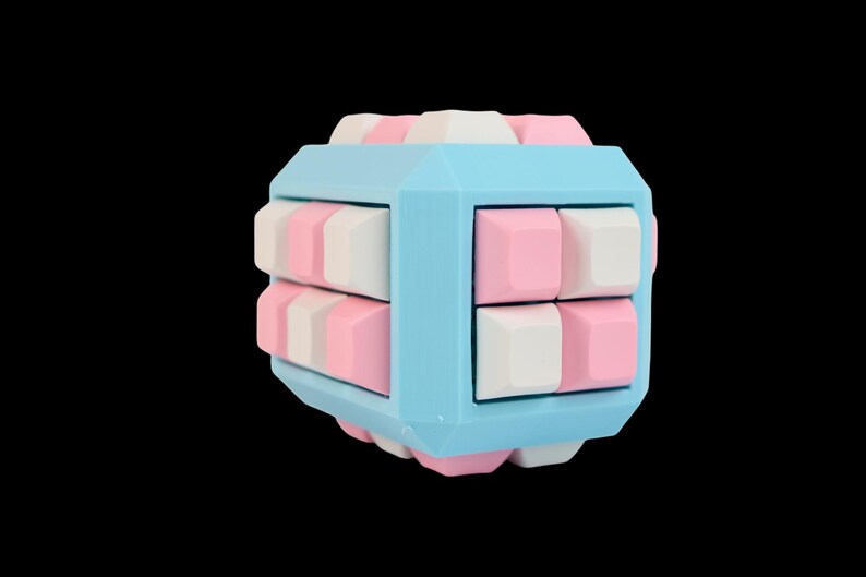 RECTANGLE Cube Fidget 32 Key Caps - Clicky Fidget Blue Frame - Etsy