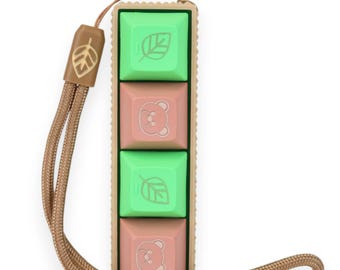 Brown Bear Picky Clicky™ Clicking fidget-textured sides Easy travel fidget toy with sensory feedback design.