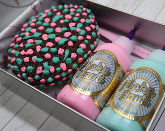 Gift Set Picking Stone Kit - Pink and caribbean blue